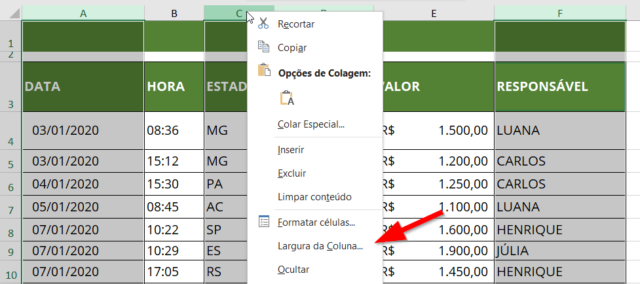 Guia Geral Sobre Ajustes De Tamanho De Linhas E Colunas No Excel