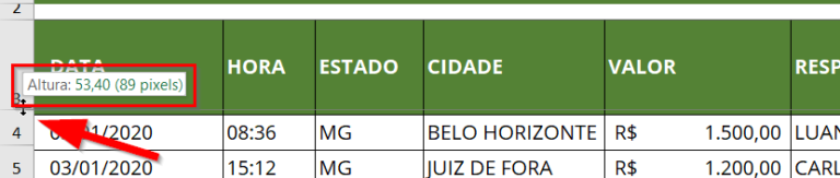 Guia Geral Sobre Ajustes De Tamanho De Linhas E Colunas No Excel