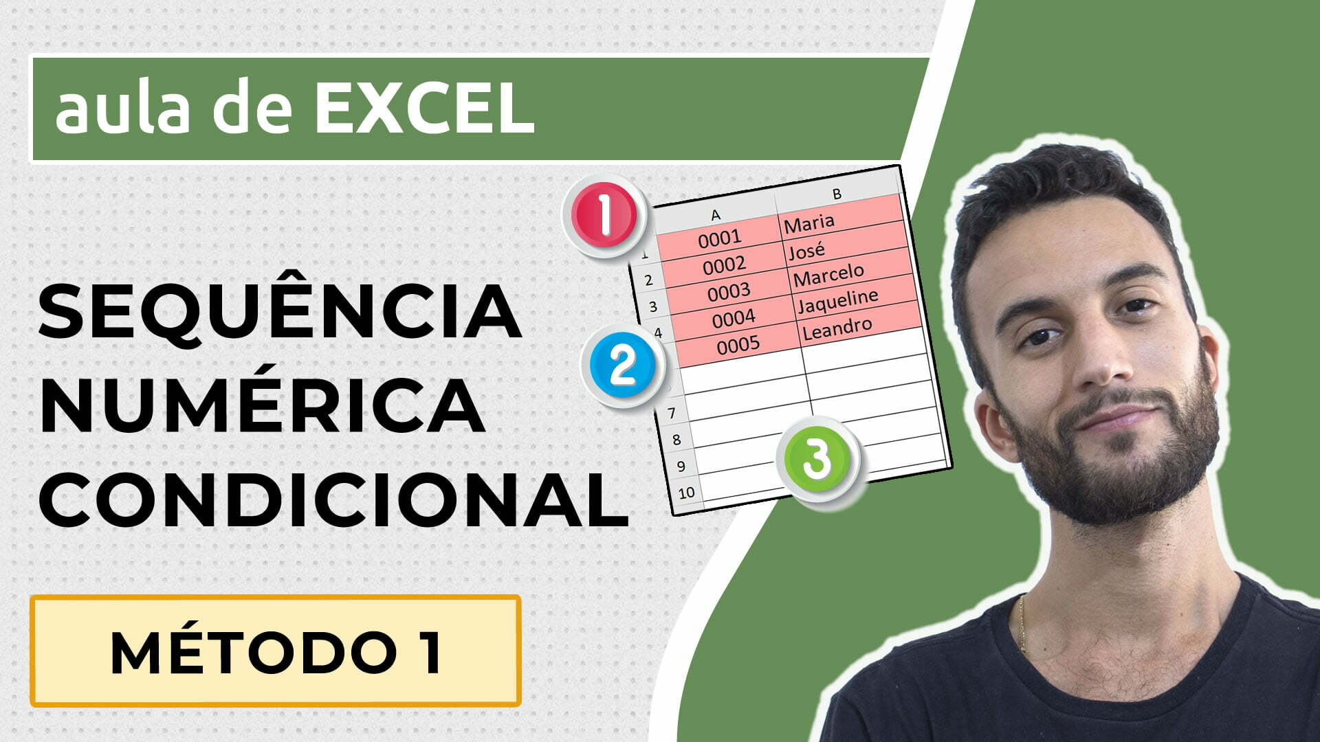 Sequência numérica condicional no Excel MÉTODO