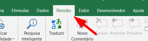 Acesse a guia Revisão