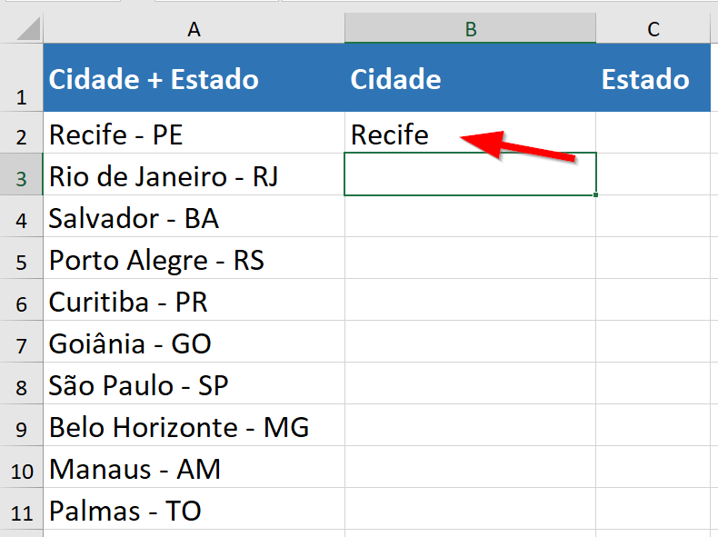 Digite o primeiro exemplo da sequência