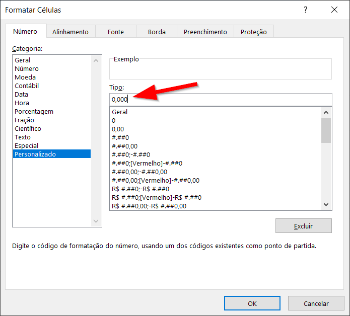 Padronizando a quantidade de casas decimais do intervalo