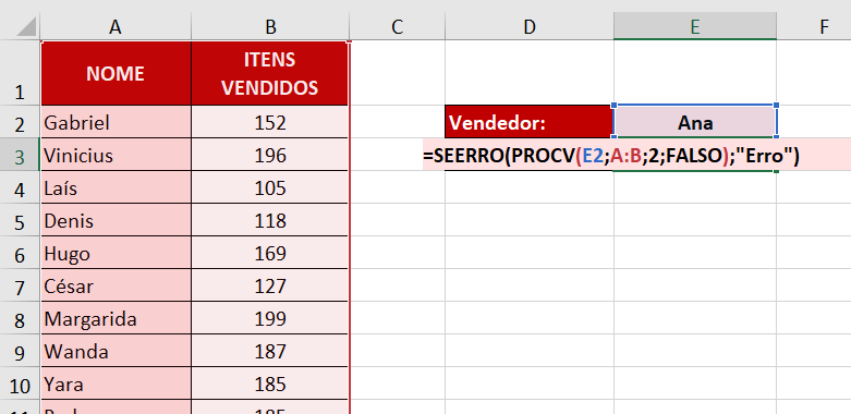 Tratando o erro da PROCV com resultado em texto