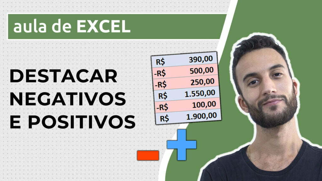 Destacar números negativos ou positivos no Excel com formatação condicional