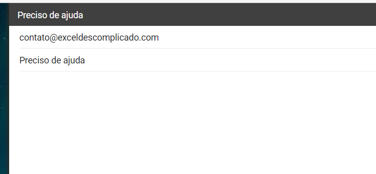 Exemplo de nova janela de e-mail com campos predeterminados