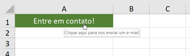 Link ativo com dica de tela sendo exibida