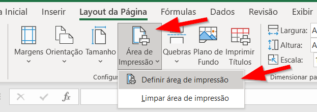 Use a ferramenta Área de Impressão para definir uma área específica de impressão