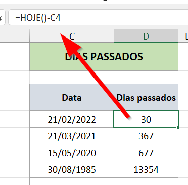 Calculando dias passados