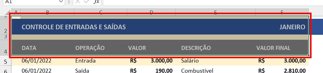 Selecione o intervalo a ser removido da formatação condicional