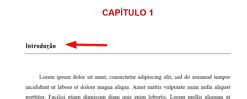 Formatação aplicada antes da definição de um estilo