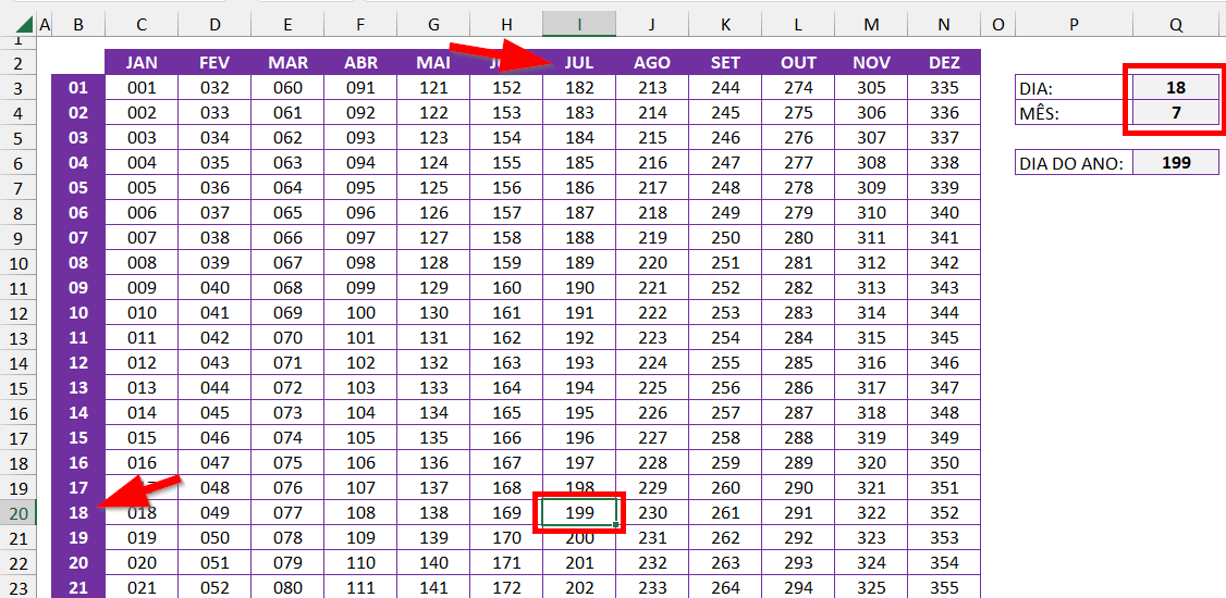 Segundo exemplo do uso da função ÍNDICE