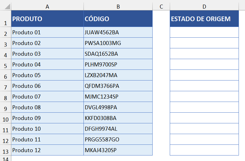 Exemplo para uso de Largura Fixa