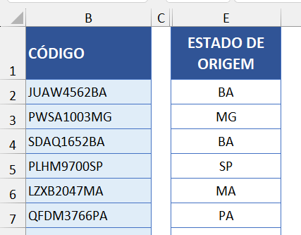 Função EXT.TEXTO extraindo caracteres em outro ponto