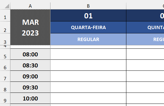 Dados alterados na primeira planilha