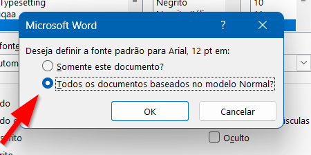 Aplique a alteração para todos os documentos