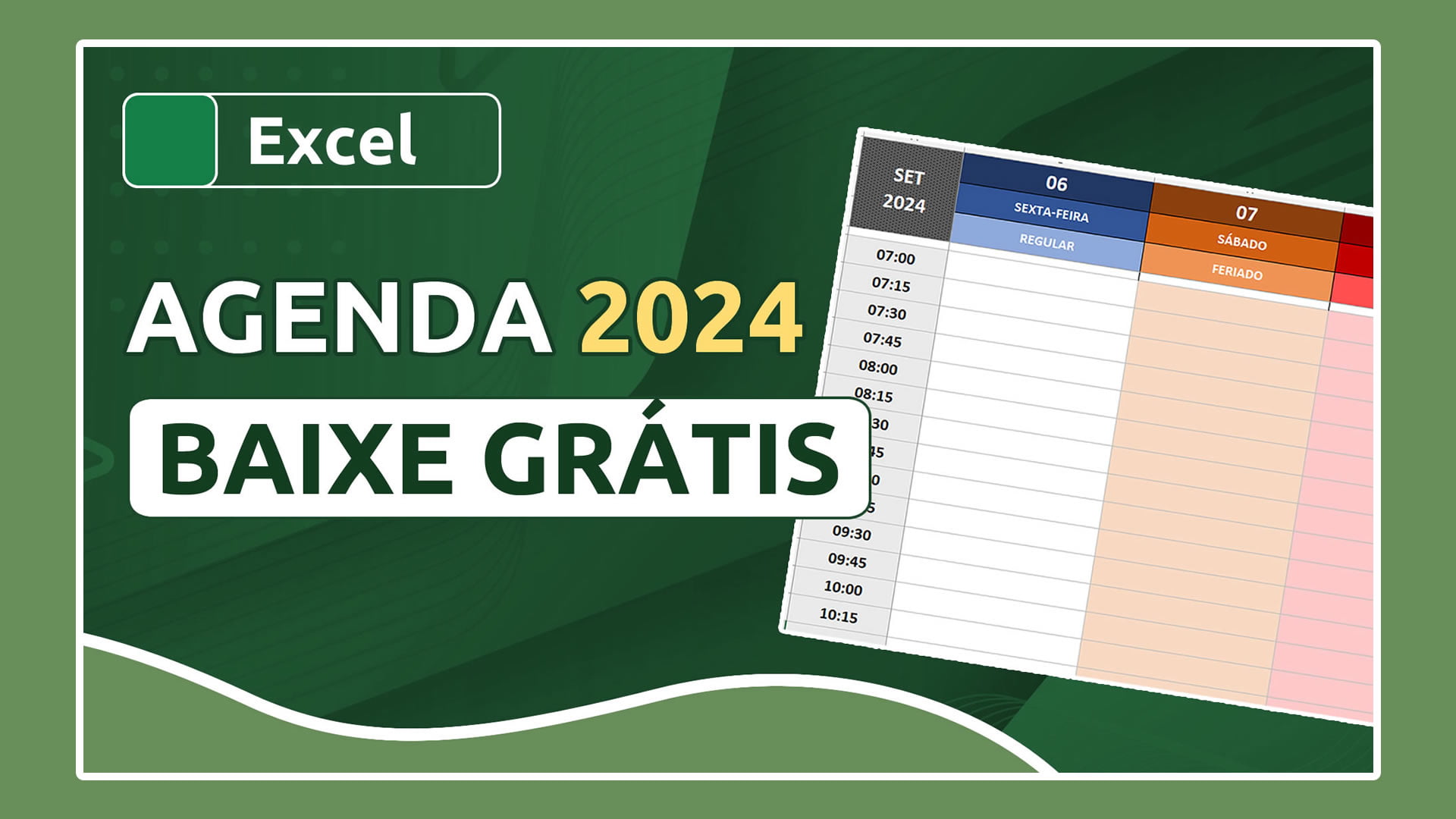 Download da planilha Agenda Diária em Excel