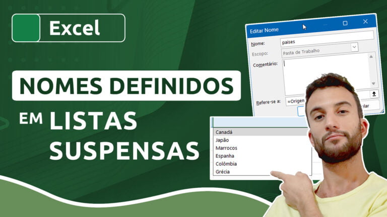 Por que usar nomes definidos em listas suspensas no Excel