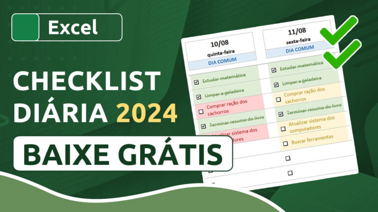 Checklist Diária 2024 no Excel - Download Grátis