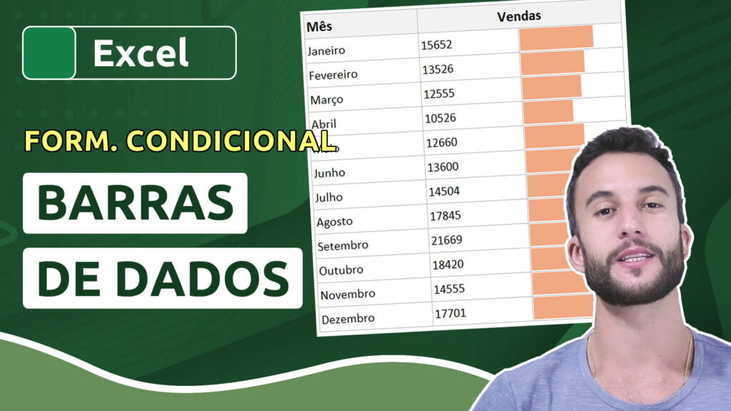 Formatação condicional de barras de dados no Excel