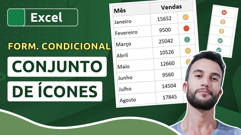 Formatação condicional de ícones no Excel