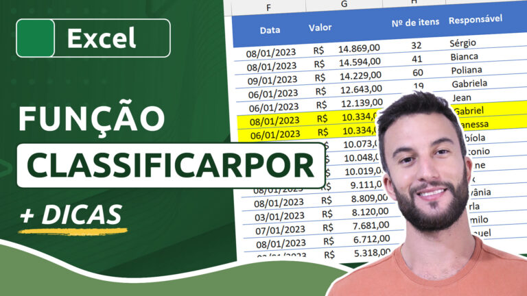 Função CLASSIFICARPOR no Excel - Classificando dados por níveis