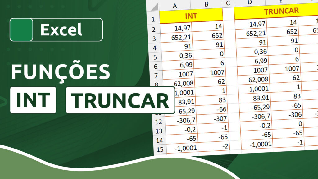 Funções INT e TRUNCAR no Excel - Qual é a diferença