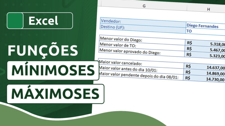 Como usar as funções MÍNIMOSES e MÁXIMOSES no Excel