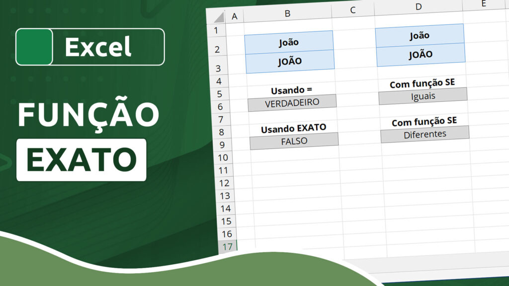 Como usar a função EXATO no Excel