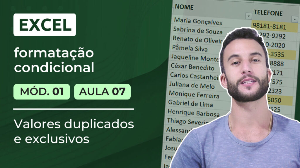 Formatação Condicional no Excel - MOD 01 AULA 07