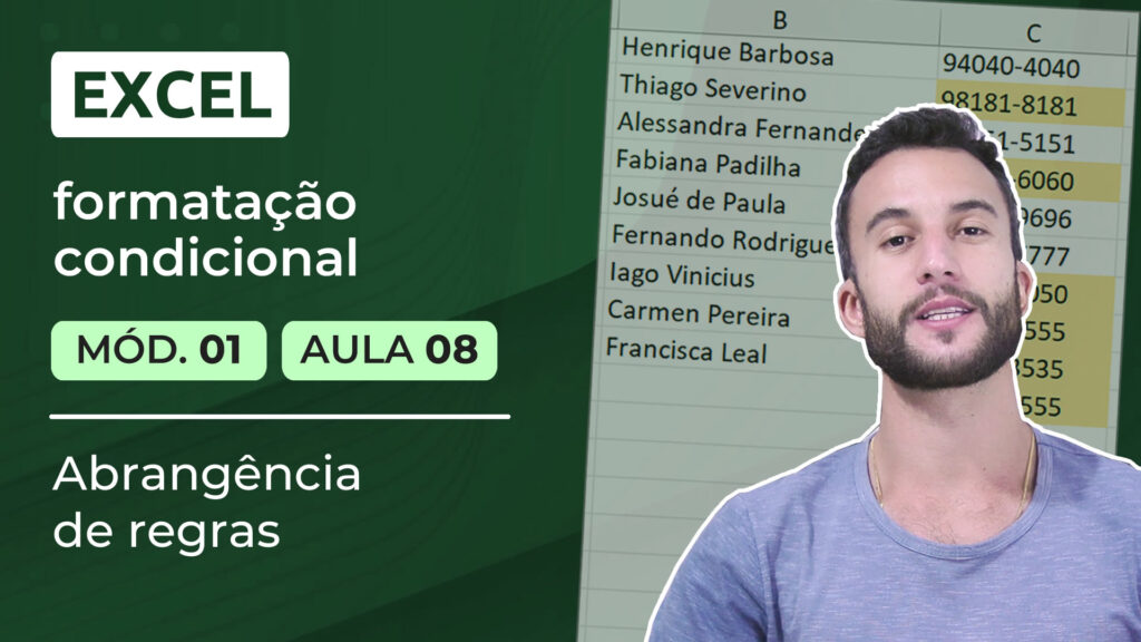 Formatação Condicional no Excel - MOD 01 AULA 08